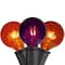 10ct. Orange & Purple Globe Halloween String Lights